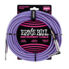 Ernie Ball Guitar Cables Purple Ernie Ball 25 Ft Braided Straight-Angle Instrument Cable