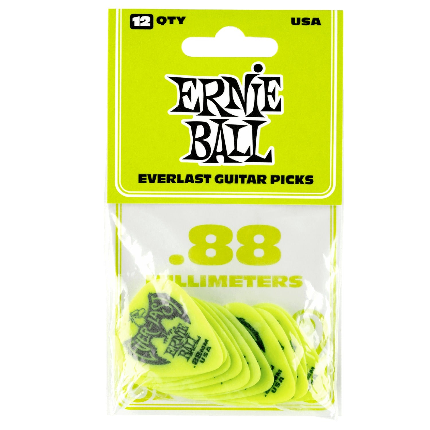 Ernie Ball Guitar Picks Ernie Ball Everlast Guitar Picks - Pack of 12 #size_0.88mm