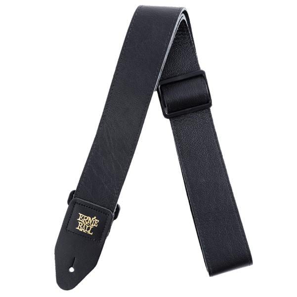 Ernie Ball Guitar Straps Black Ernie Ball 2-Inch Tri-Glide Italian Leather Guitar Strap