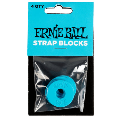 Ernie Ball Guitar Straps Blue Safe Ernie Ball Strap Blocks - 4 Pack 