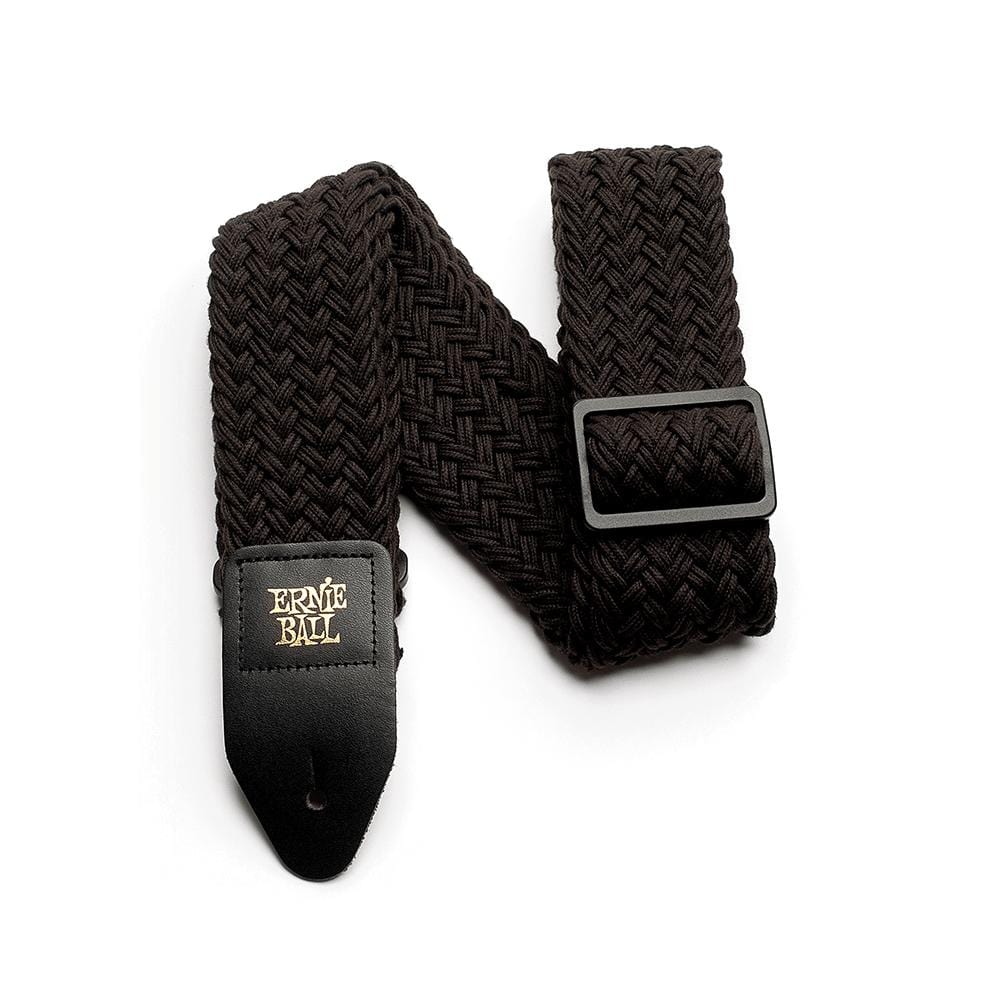 ernie ball guitar straps ernie ball 4148 raven black polyspun guitar strap