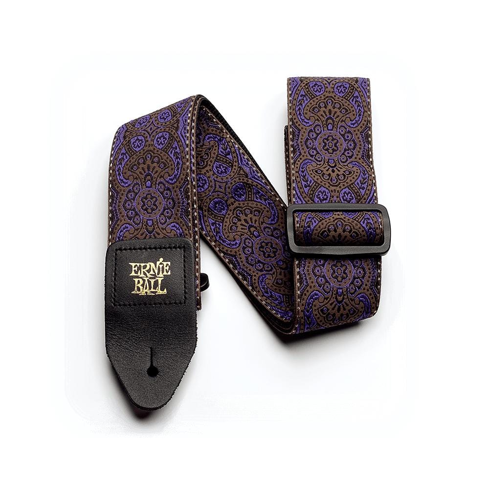 ernie ball guitar straps ernie ball 4164 purple paisley jacquard guitar strap