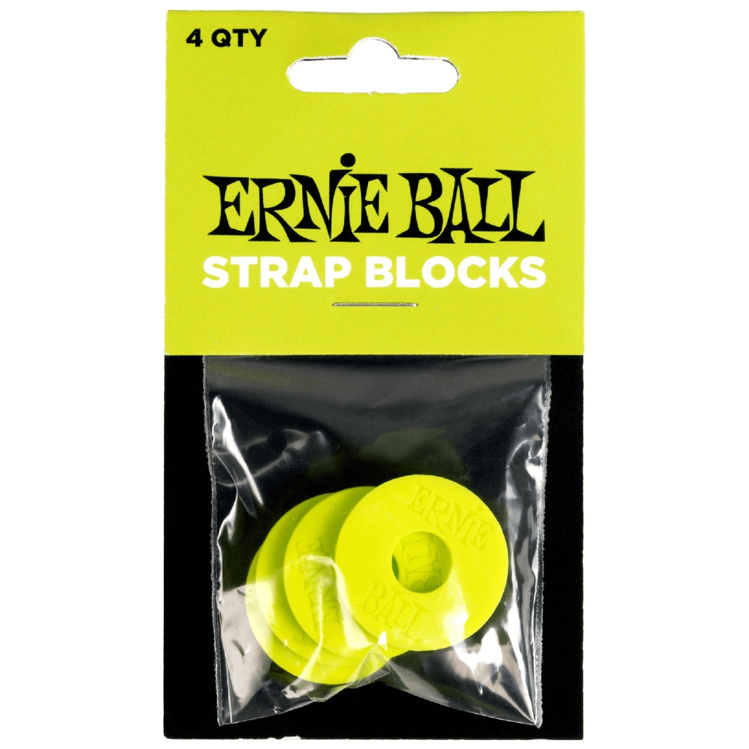 Ernie Ball Guitar Straps Green Safe Ernie Ball Strap Blocks - 4 Pack #color_green-safe