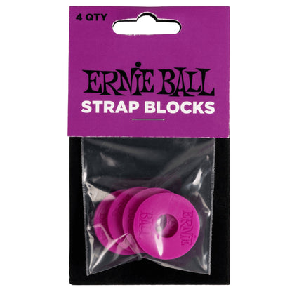 Ernie Ball Guitar Straps Purple Safe Ernie Ball Strap Blocks - 4 Pack 
