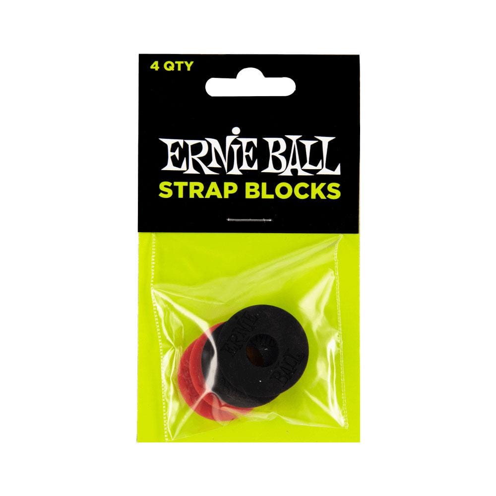 Ernie Ball Guitar Straps Red & Black Ernie Ball Rubber Guitar Strap Blocks - Red & Black