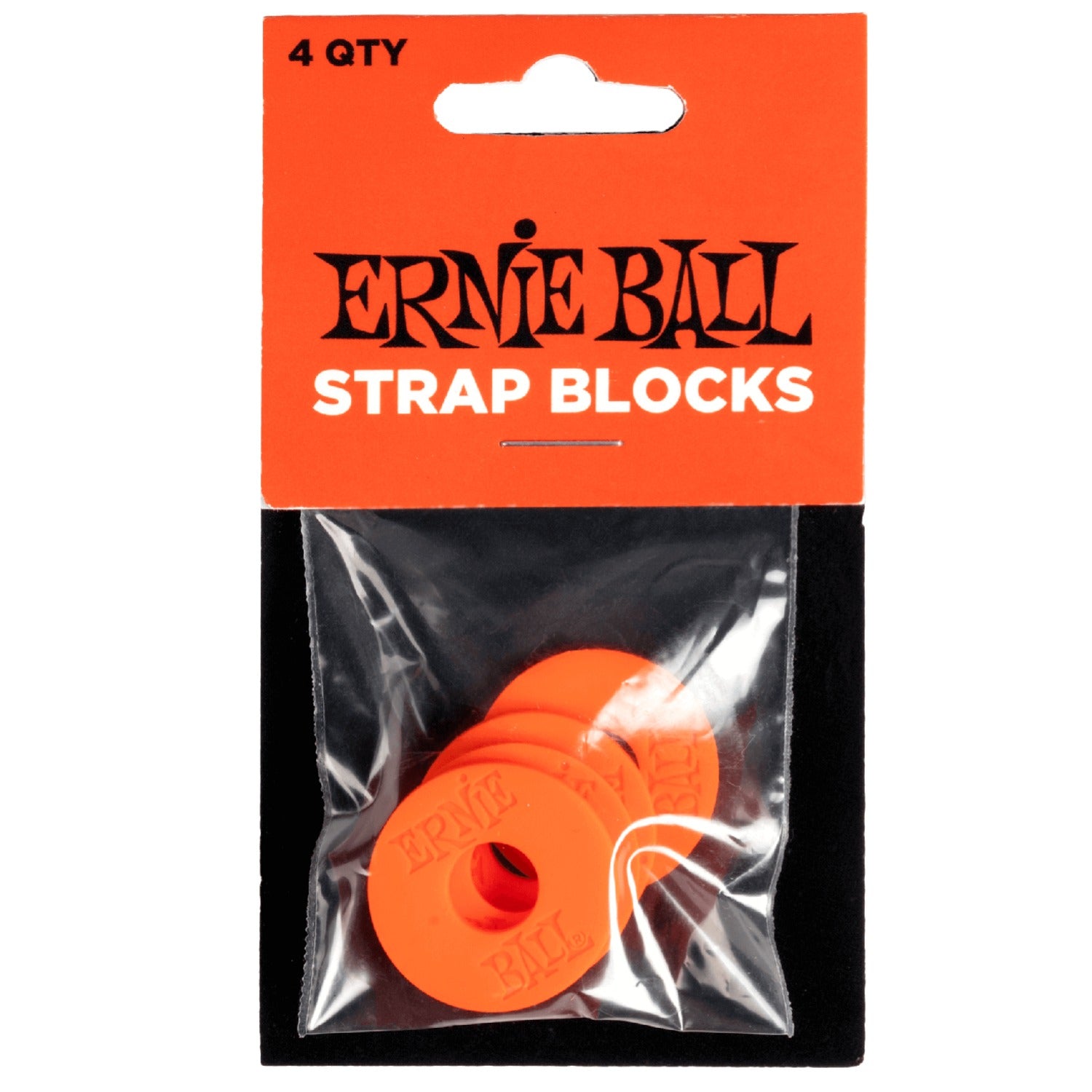 Ernie Ball Guitar Straps Red Orange Ernie Ball Strap Blocks - 4 Pack #color_red-orange