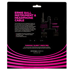 Ernie Ball Instrument Cables 18 ft Ernie Ball Instrument And Headphone Combo Cable