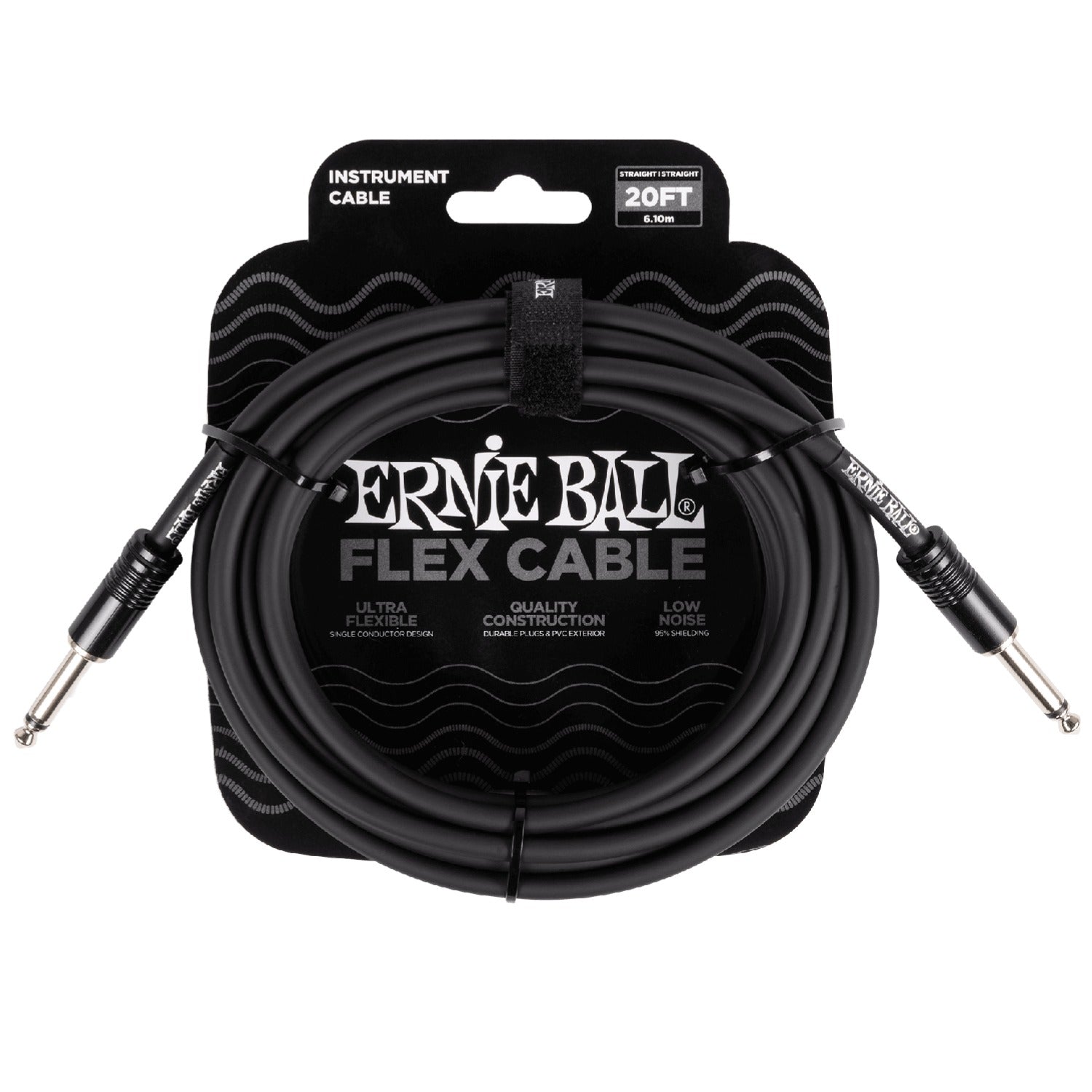 Ernie Ball Instrument Cables 20ft Ernie Ball Flex 10ft Straight/Straight Instrument Cable