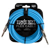 Ernie Ball Instrument Cables Blue Ernie Ball 20ft Flex Straight Instrument Cable