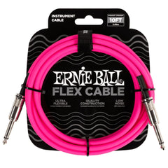 Ernie Ball Instrument Cables Ernie Ball 10FT Flex 1/4" TS Male Straight to Same Instrument Cable