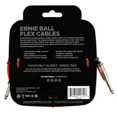 Ernie Ball Instrument Cables Ernie Ball 10FT Flex 1/4" TS Male Straight to Same Instrument Cable