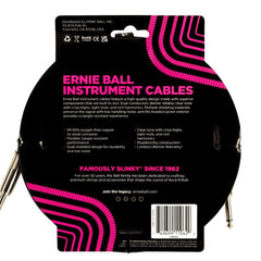 Ernie Ball Instrument Cables Ernie Ball 6393 10ft Braided Straight Instrument Cable - Purple Black