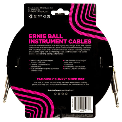 Ernie Ball Instrument Cables Ernie Ball 6399 15ft PVC Straight Instrument Cable - Black