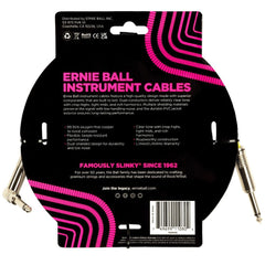 Ernie Ball Instrument Cables Ernie Ball 6400 15ft PVC Straight Angle Instrument Cable - White