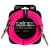 Ernie Ball Instrument Cables Pink Ernie Ball 20ft Flex Straight Instrument Cable