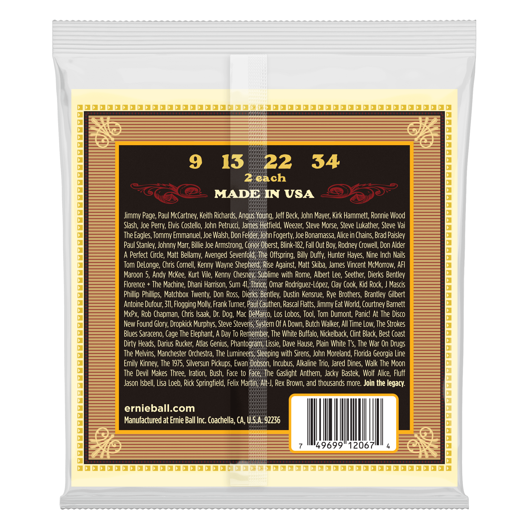 ernie ball mandolin strings ernie ball 2067 earthwood 80/20 bronze mandolin light strings