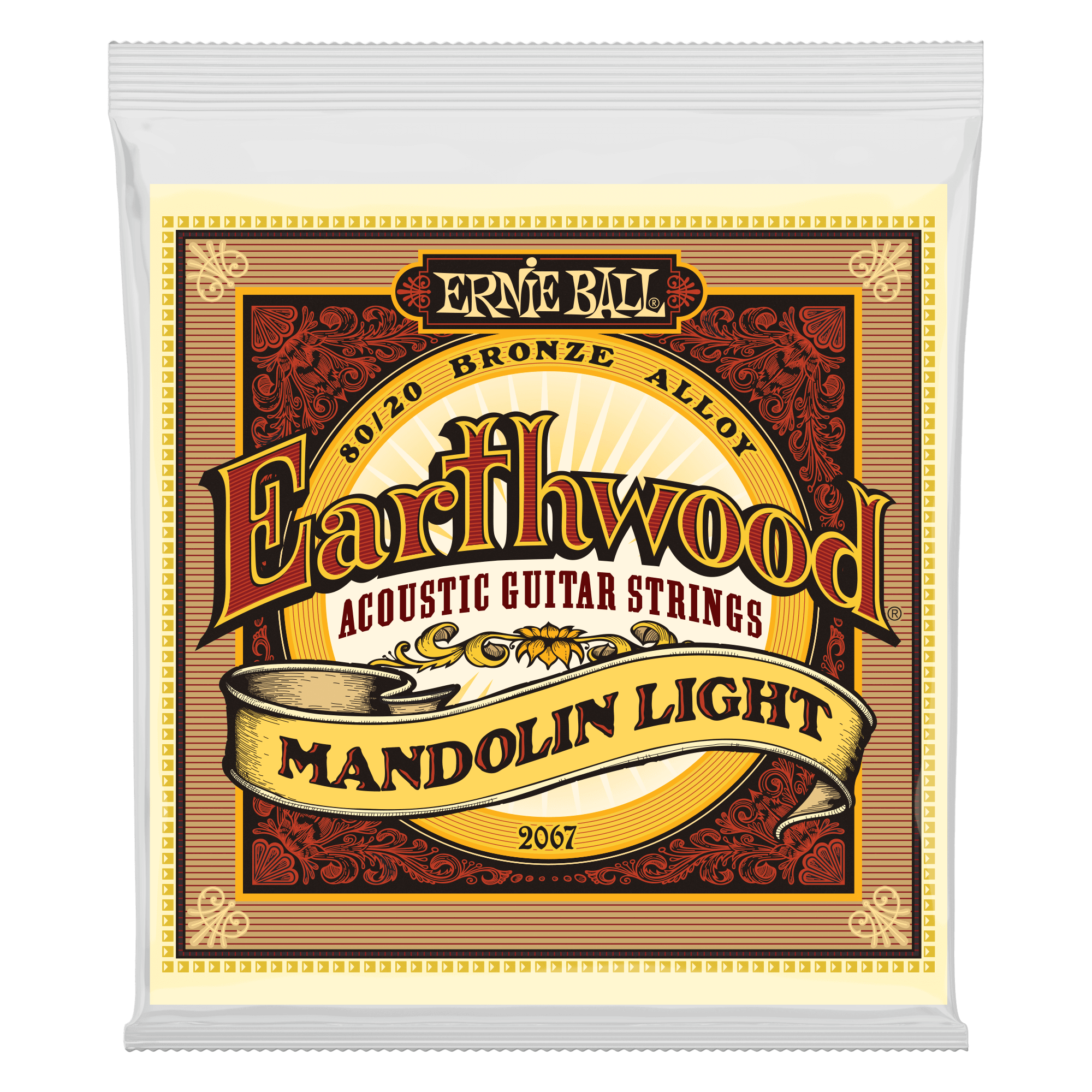 ernie ball mandolin strings ernie ball 2067 earthwood 80/20 bronze mandolin light strings