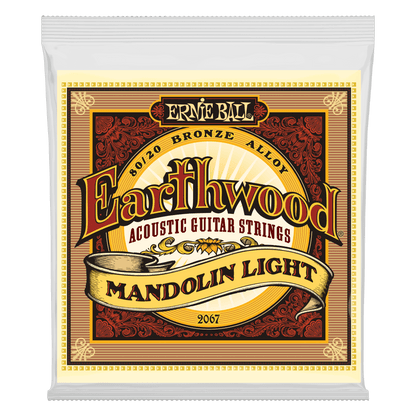 ernie ball mandolin strings ernie ball 2067 earthwood 80/20 bronze mandolin light strings