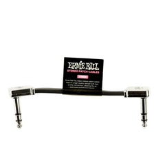 Ernie Ball Patch Cables 7.62 cm Ernie Ball Flat Ribbon Stereo Patch Cable - Black