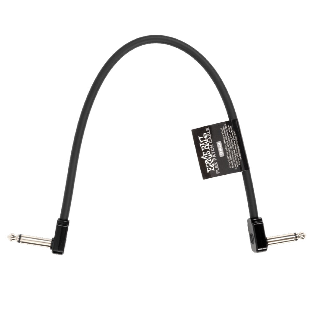 Ernie Ball Patch Cables Black / 12 Inch Ernie Ball Flex Patch Cable - Single 