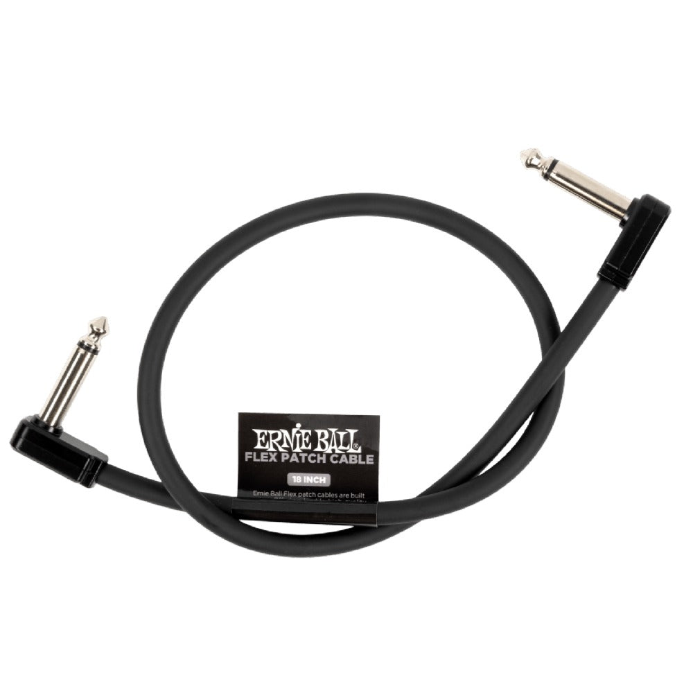 Ernie Ball Patch Cables Black / 18 Inch Ernie Ball Flex Patch Cable - Single #color_black,size_18-inch