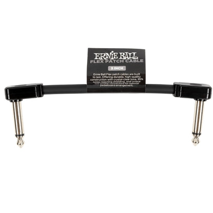 Ernie Ball Patch Cables Black / 3 Inch Ernie Ball Flex Patch Cable - Single 