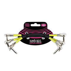 Ernie Ball Patch Cables Black Ernie Ball 6 Inch Right Angle Patch Cable - 3 Pack