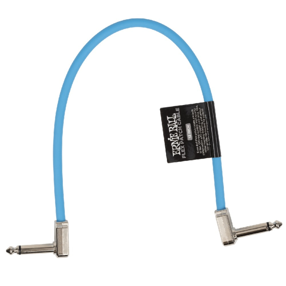 Ernie Ball Patch Cables Blue / 12 Inch Ernie Ball Flex Patch Cable - Single #color_blue,size_12-inch
