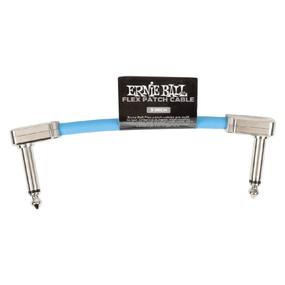 Ernie Ball Patch Cables Blue / 3 Inch Ernie Ball Flex Patch Cable - Single #color_blue,size_3-inch