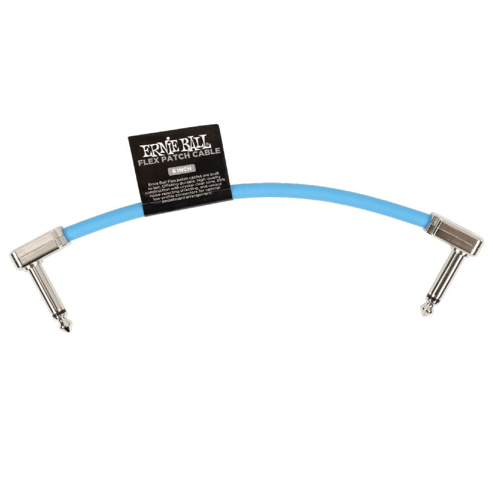 Ernie Ball Patch Cables Blue / 6 Inch Ernie Ball Flex Patch Cable - Single #color_blue,size_6-inch