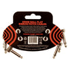 Ernie Ball Patch Cables Ernie Ball 6401 3" Flat Ribbon Patch Cable - Red - Pack of 3