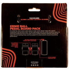 Ernie Ball Patch Cables Ernie Ball 6404 Flat Ribbon Pedalboard Multi Pack Patch Cables - Red