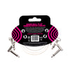 Ernie Ball Patch Cables Ernie Ball Flat Ribbon Patch Cable - White  Pack of 3