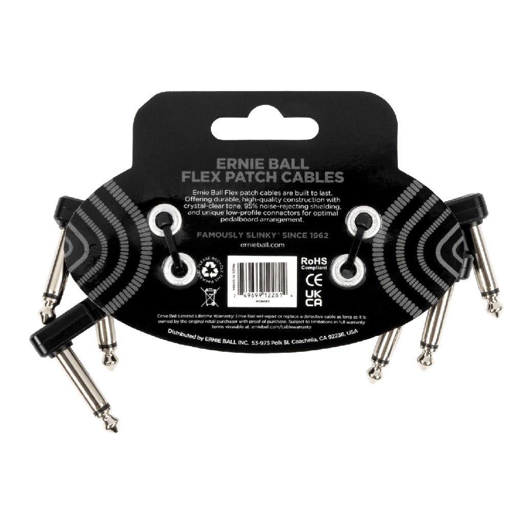 Ernie Ball Patch Cables Ernie Ball Flex Patch Cable - Pack of 3