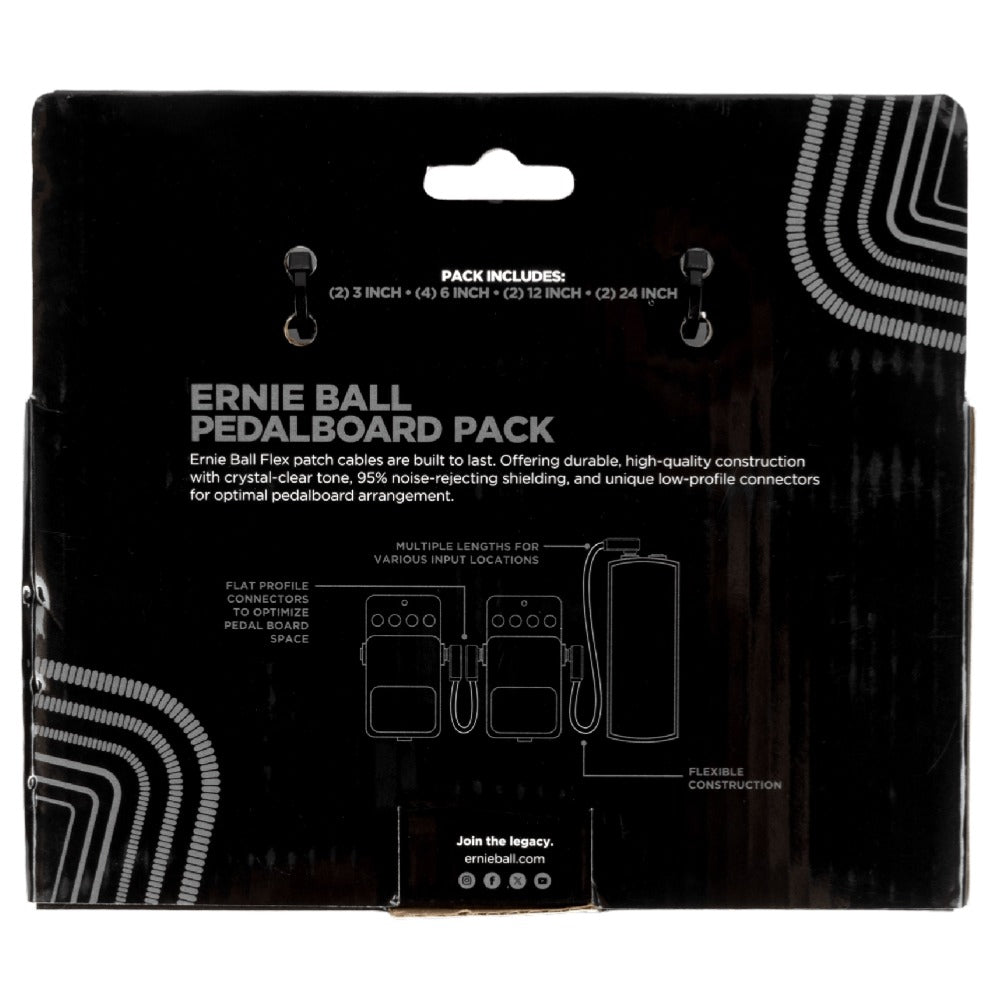 Ernie Ball Patch Cables Ernie Ball Multi Pack Bass Flex Patch Cable - Black