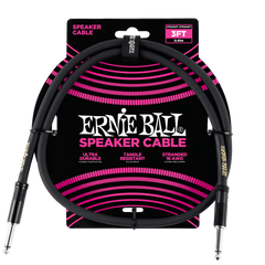 Ernie Ball Speaker Cables 3 Feet Ernie Ball Straight-Straight Speaker Cable - Black