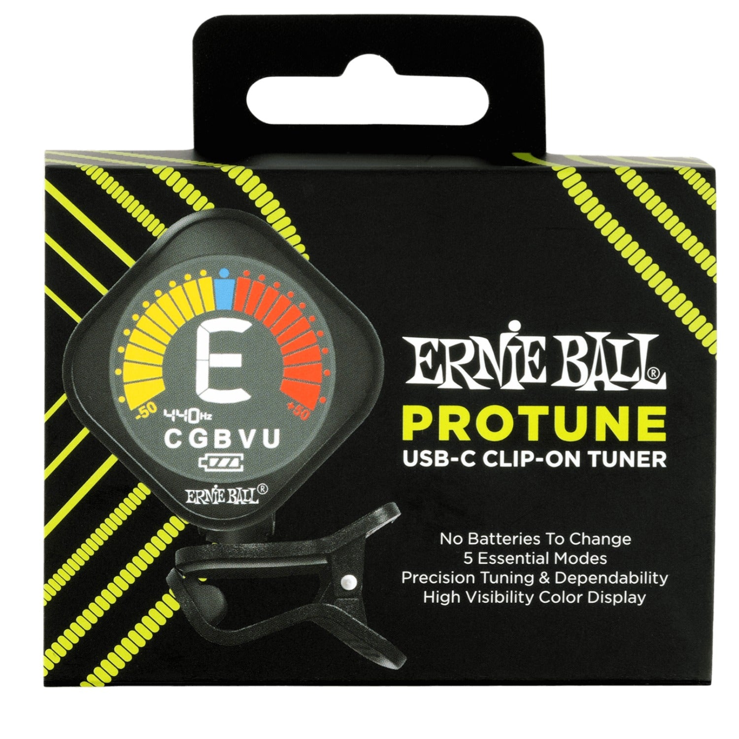 Ernie Ball Tuners Ernie Ball ProTune USB-C Rechargeable Clip-on Tuner