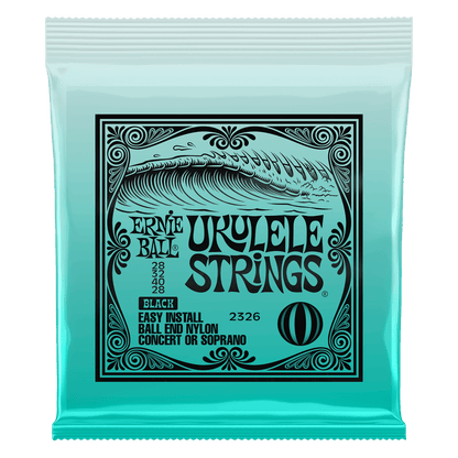 ernie ball ukulele strings ernie ball 2326 ball end nylon ukulele strings - black