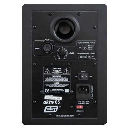 esi monitor speakers black esi aktiv 05 5" studio reference monitor - single   