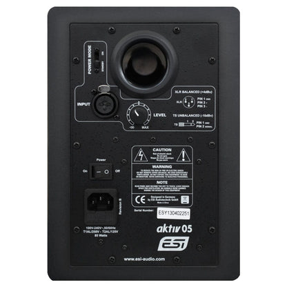 esi monitor speakers black esi aktiv 05 5" studio reference monitor - single   
