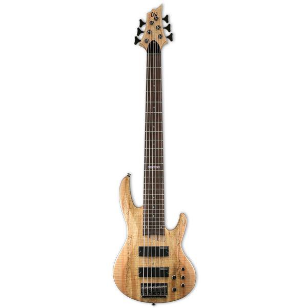esp bass guitars esp ltd b-206sm 6-string bass guitar - natural satin