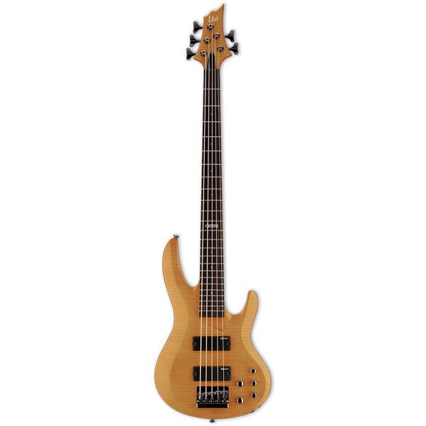 esp bass guitars honey natural esp ltd b-155dx 5-string bass guitar   #color_honey-natural