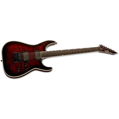 esp electric guitars dark brown sunburst esp ltd mh1000 evertune flamed maple electric guitar - dark brown sunburst   
