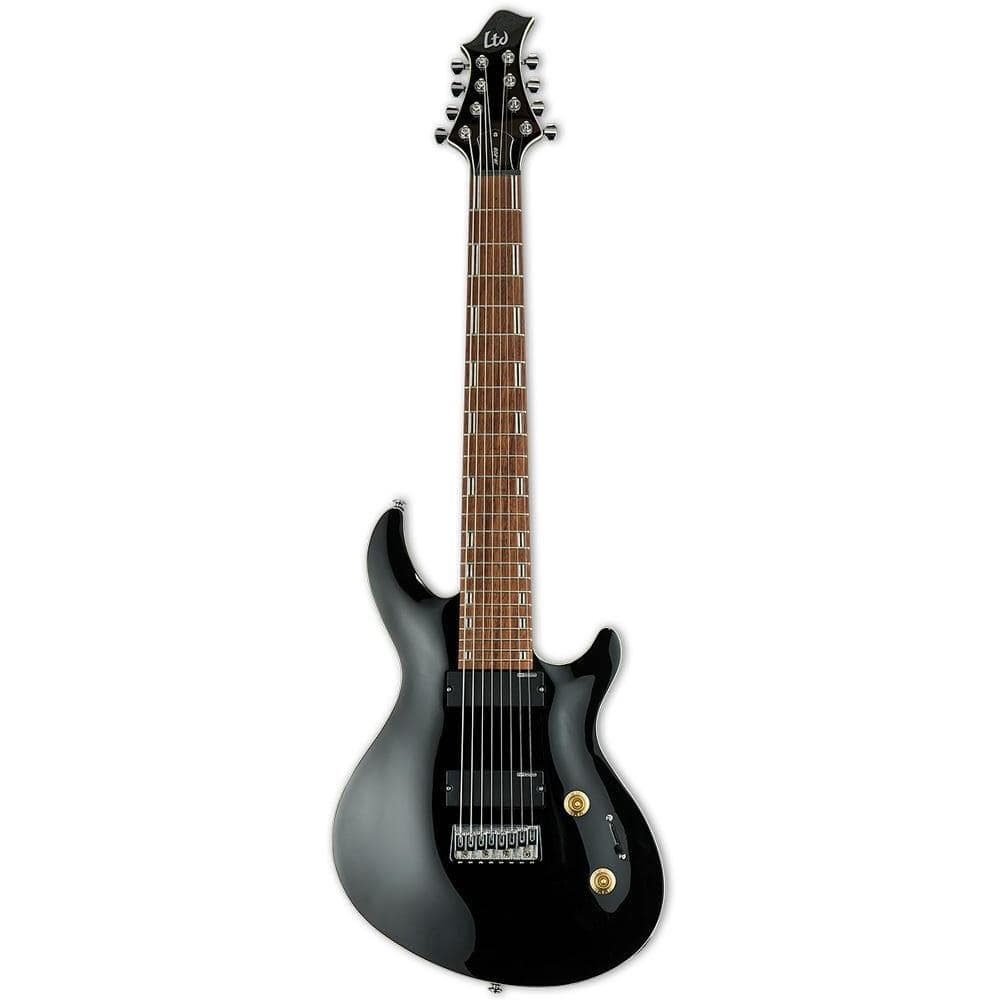 esp electric guitars esp javier reyes signature jr-208 8 string electric guitar - black