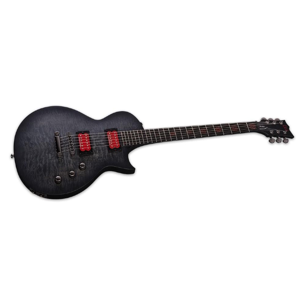 esp electric guitars esp ltd bb-600 baritone electric guitar - see thru black sunburst satin
