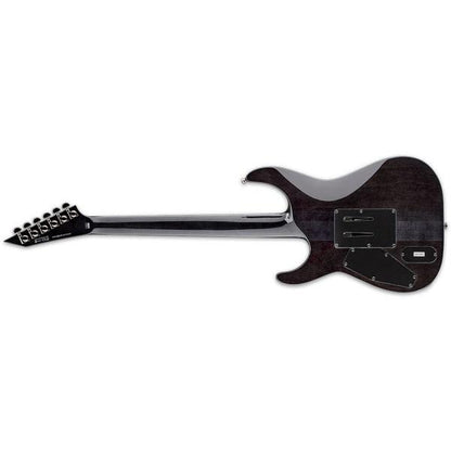 esp electric guitars esp ltd mh401fr quilted maple top electric guitar - see thru black