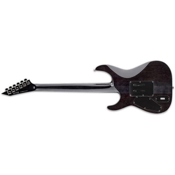 esp electric guitars esp ltd mh401fr quilted maple top electric guitar - see thru black
