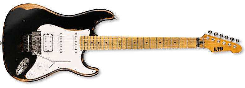 esp electric guitars esp ltd st203fr maple electric guitar with floyd rose