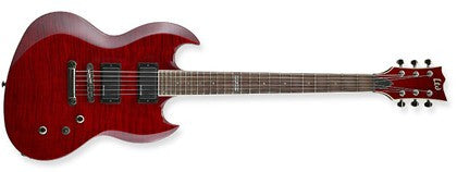 esp electric guitars esp ltd viper-200fm electric guitar - see through black cherry