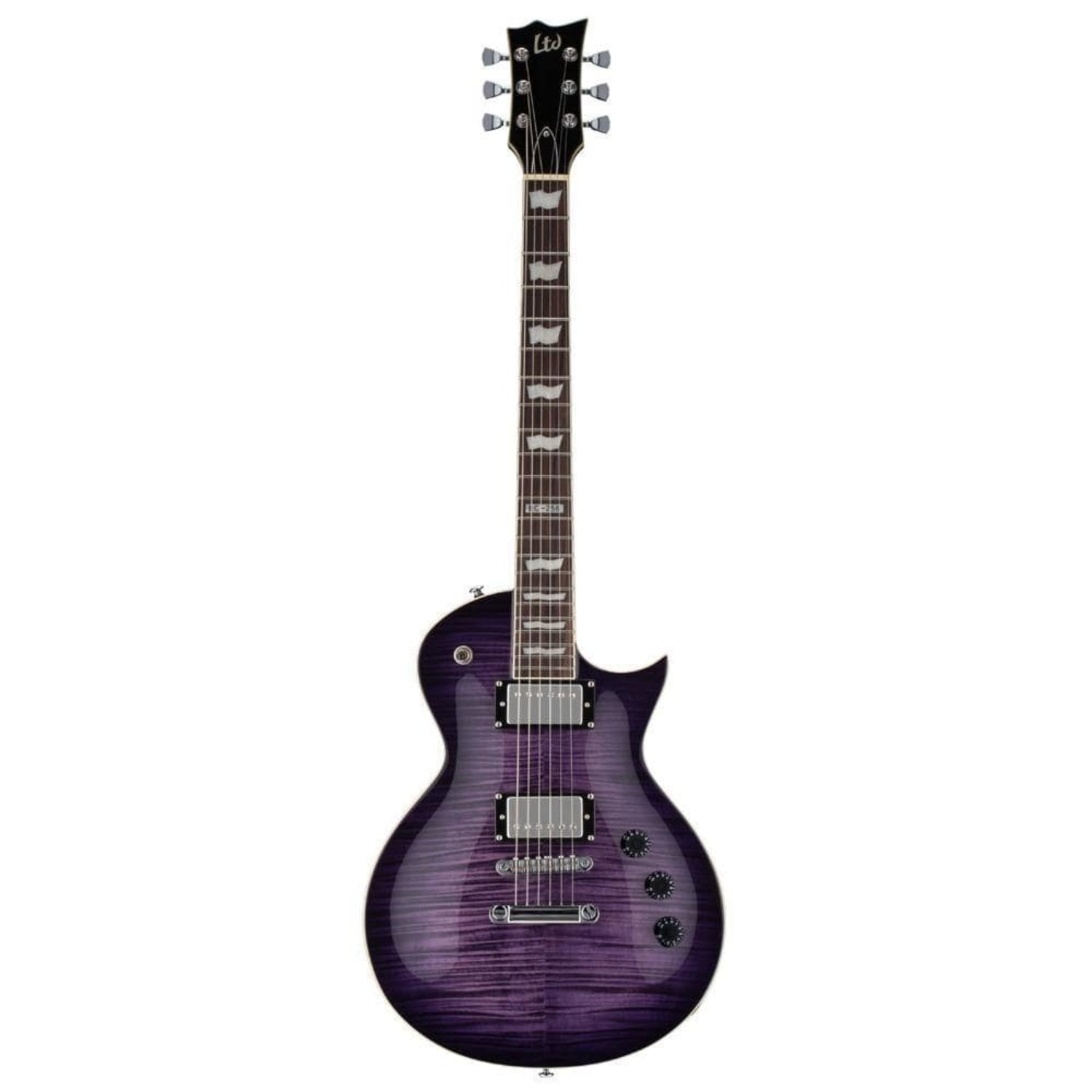 esp electric guitars see through purple sunburst esp ltd ec-256fm 6-string electric guitar 